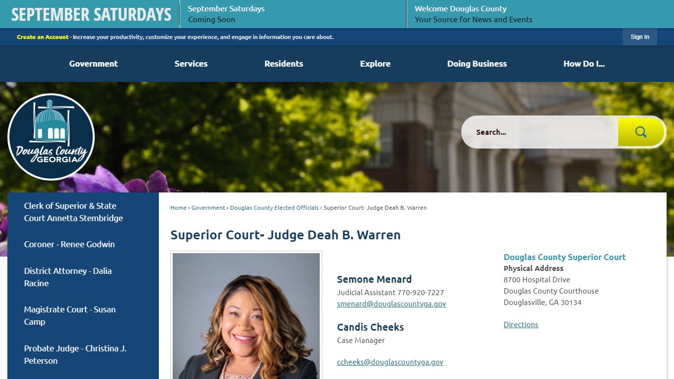 Superior Court- Judge Deah B. Warren | Douglas County, GA